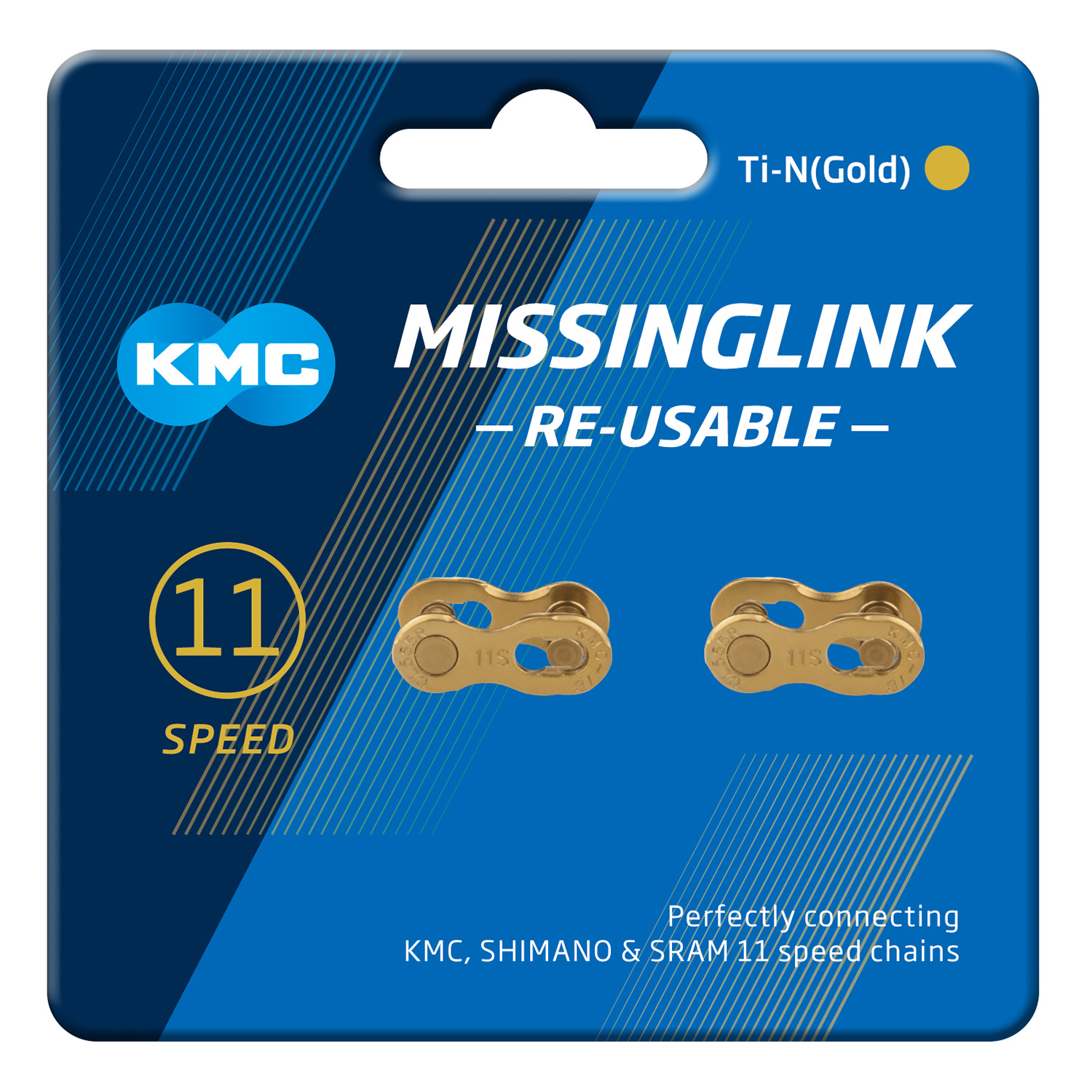 KMC MISSING LINK 11 GOLD ΑΣΦΑΛΕΙΑ ΑΛΥΣΙΔΑΣ 302304 - Αλυσίδες Ποδηλάτου στο bikemall1