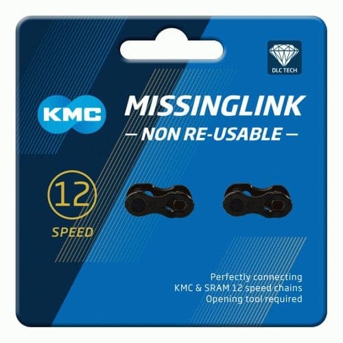KMC MISSING LINK 12 NR DLC BLACK ΑΣΦΑΛΕΙΑ ΑΛΥΣΙΔΑΣ - Αλυσίδες Ποδηλάτου στο bikemall1