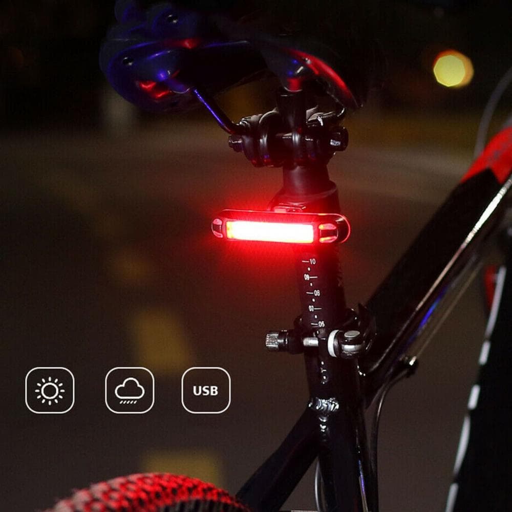 ΟΠΙΣΘΙΟ ΦΑΝΑΡΙ ΠΟΔΗΛΑΤΟΥ LED USB 120LUMEN 14233 - Φώτα Ποδηλασίας στο bikemall1