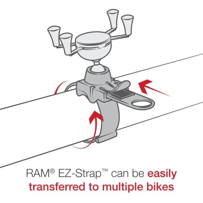 RAM MOUNTS UNIVERSAL ΒΑΣΗ ΚΙΝΗΤΟΥ EZ-STRAP X-GRIP - Τσάντες / Τσαντάκια στο bikemall1