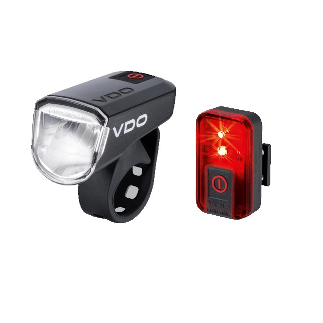 VDO ΣΕΤ ΦΑΝΑΡΙΑ USB LED ECO LIGHT M30 WITH ECO LIGHT RED CP4000 - Φώτα Ποδηλάτου στο bikemall1