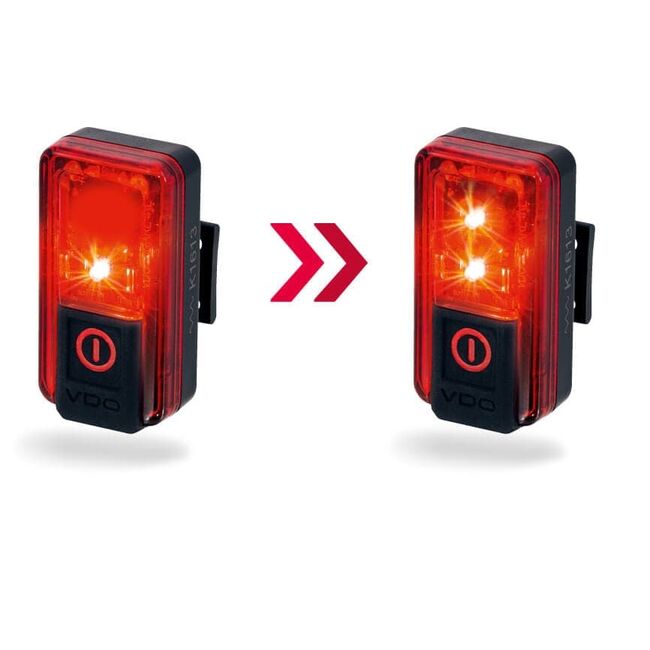 VDO ΟΠΙΣΘΙΟ ΦΑΝΑΡΙ USB LED ECO LIGHT RED PLUS BRAKE LIGHT CP40061 - Φώτα Ποδηλάτου στο bikemall1